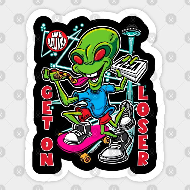 Get On Loser Sticker by eShirtLabs